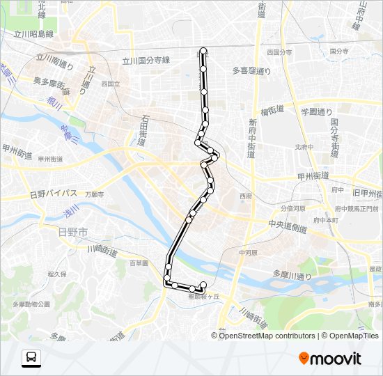 国１８ Bus Line Map
