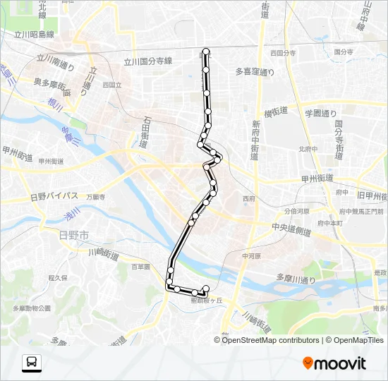 国１８ Bus Line Map