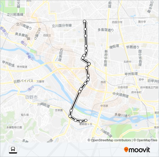 国１８ Bus Line Map
