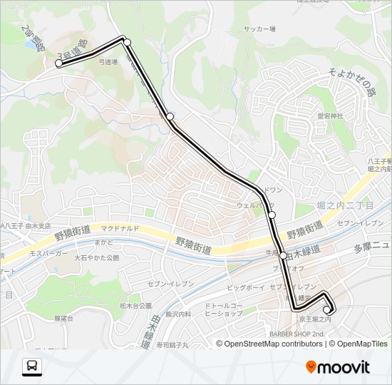 堀０４ Bus Line Map