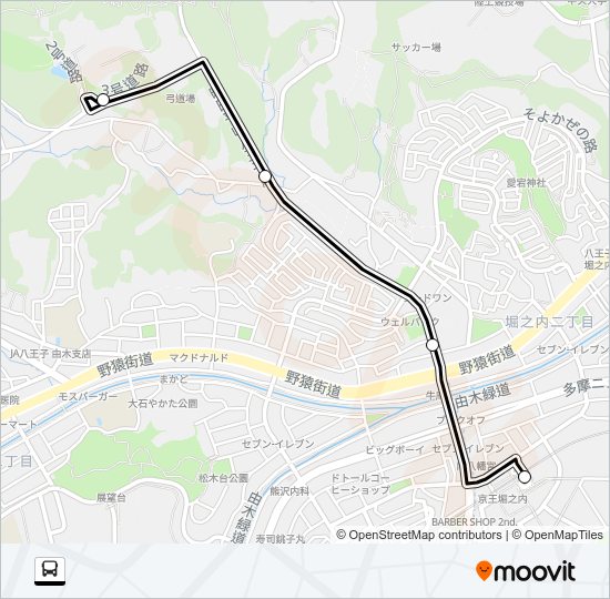 堀０４ Bus Line Map