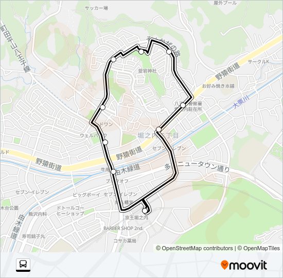堀３３ Bus Line Map