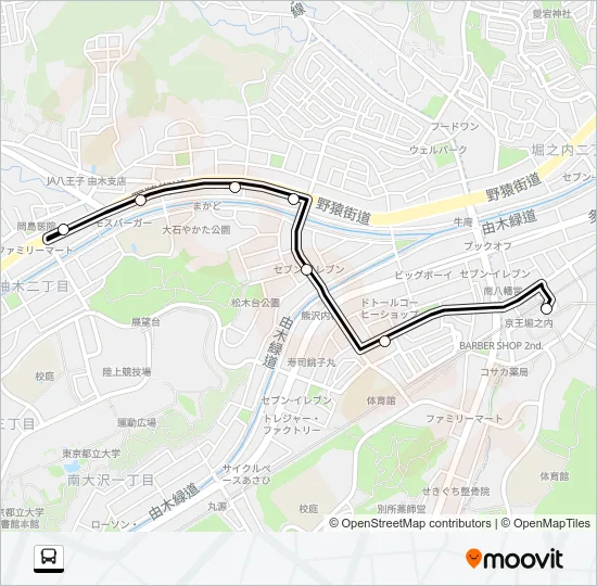堀６４ バスの路線図