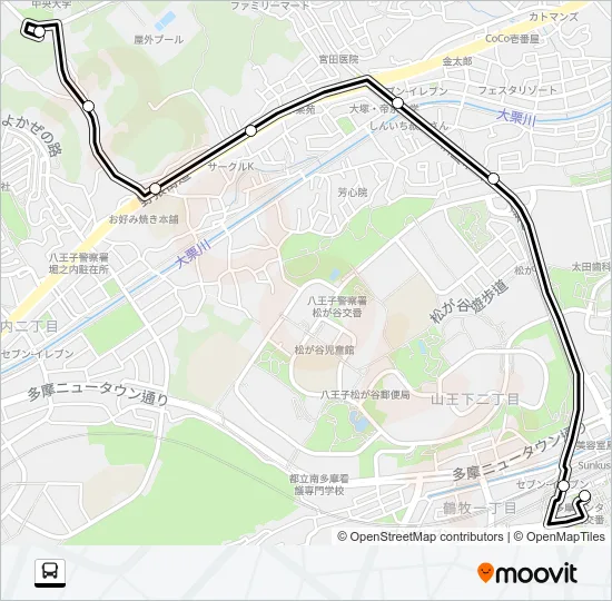 多１３ バスの路線図
