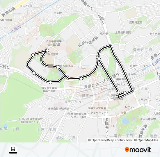 多１７ バスの路線図