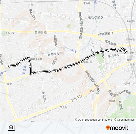 宿３２ Bus Line Map