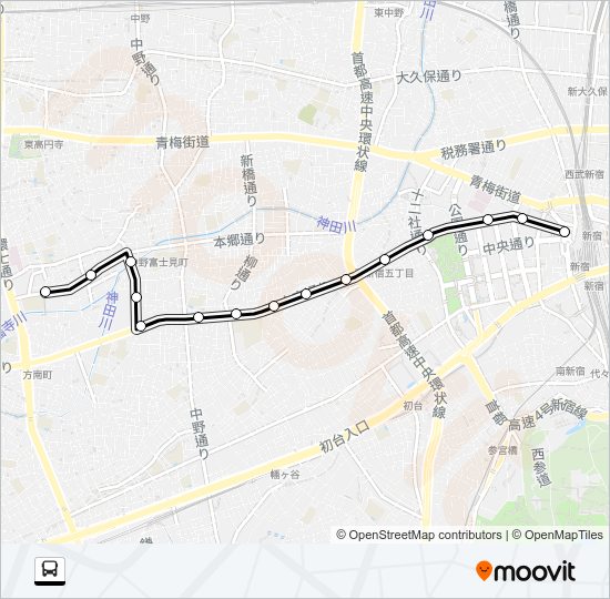 宿３２ Bus Line Map