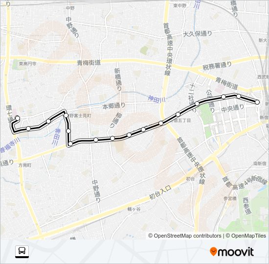 宿３５ Bus Line Map