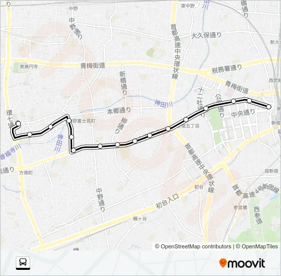 宿３５ バスの路線図