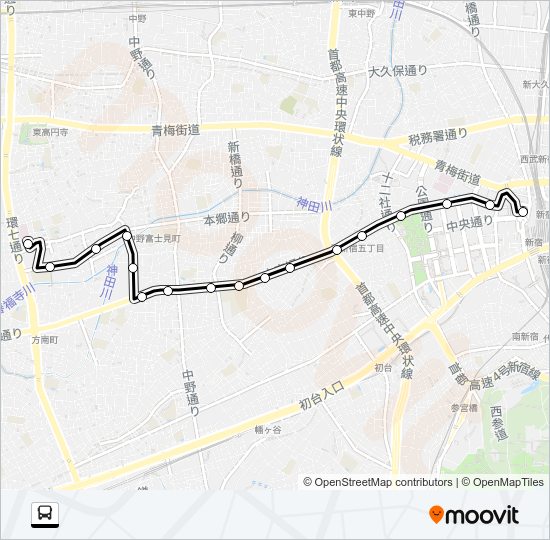 宿３５ Bus Line Map