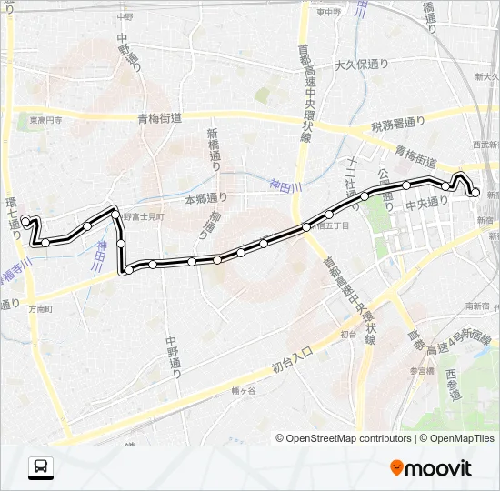 宿３５ バスの路線図