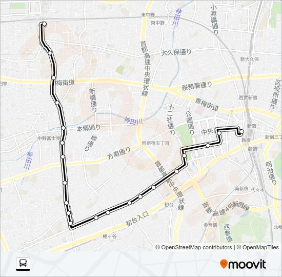 宿４５ Bus Line Map