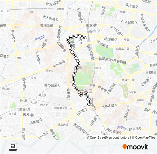 宿５１ Bus Line Map