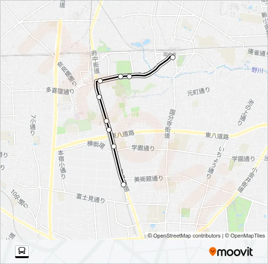 寺８３ バスの路線図