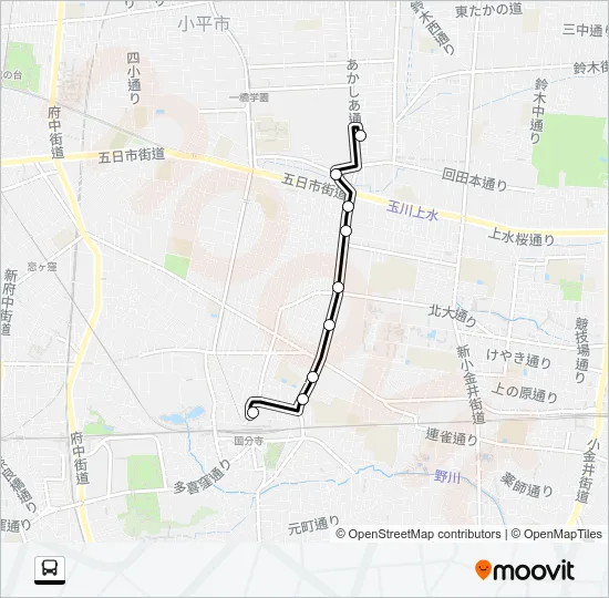 寺８６ バスの路線図