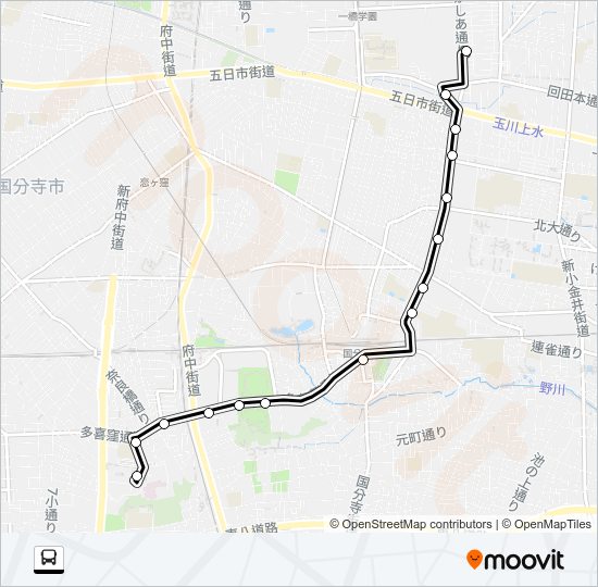 寺８７ Bus Line Map