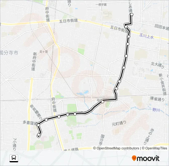 寺８７ バスの路線図