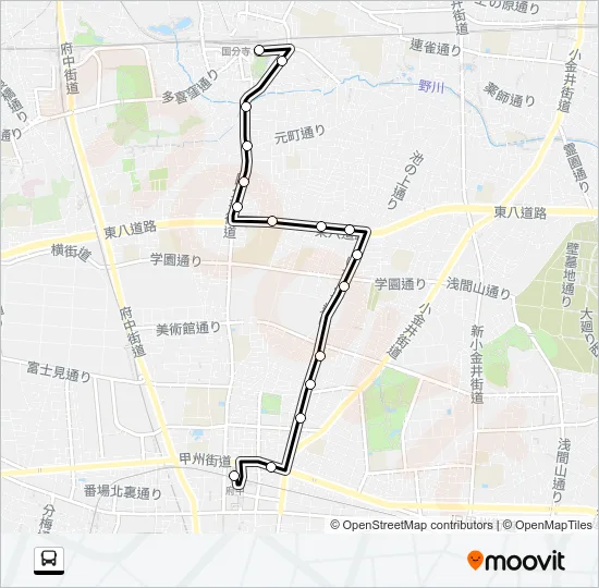 寺９２ バスの路線図