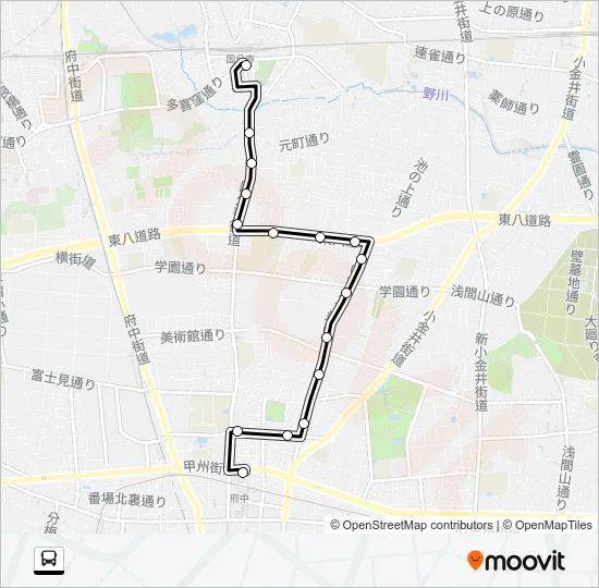 寺９２ バスの路線図