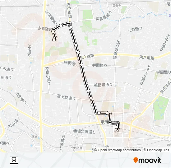府２１ Bus Line Map