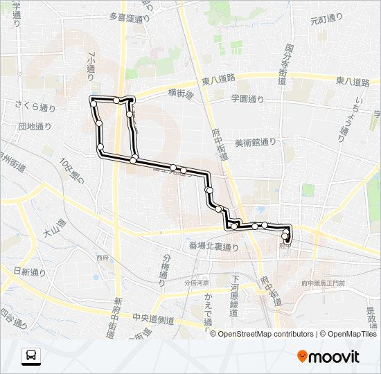 府４６ Bus Line Map