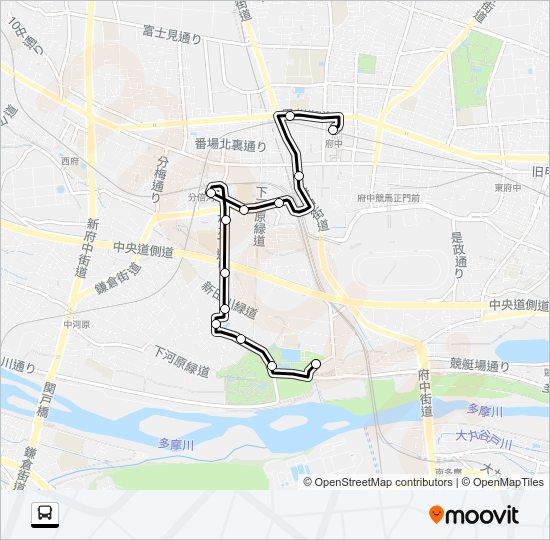 府５２ Bus Line Map