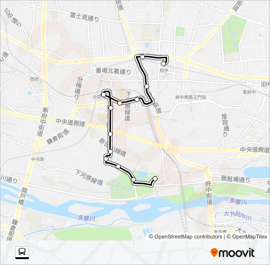 府５２ バスの路線図