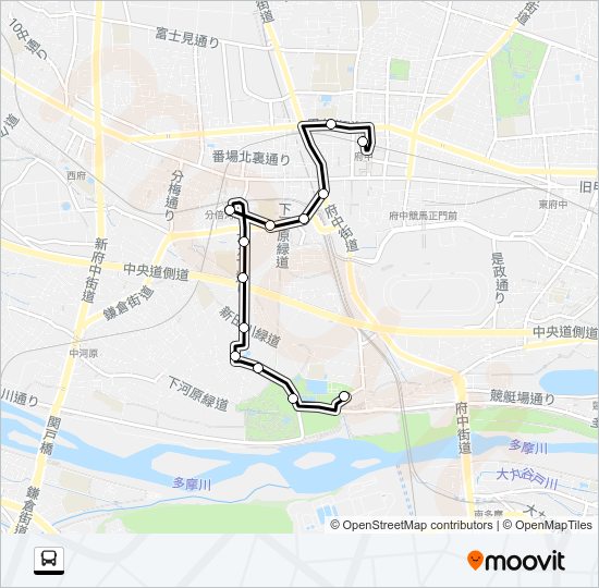 府５２ Bus Line Map