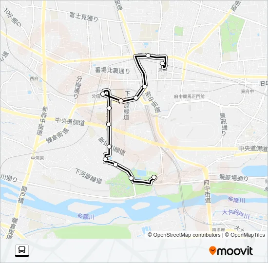 府５２ バスの路線図