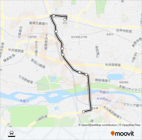 府６１ Bus Line Map