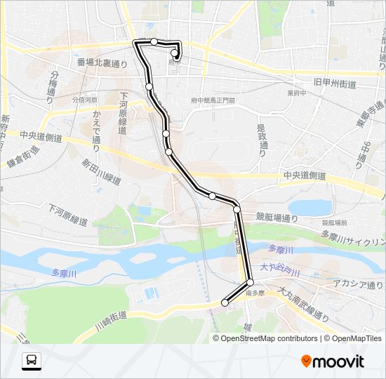 府６１ Bus Line Map