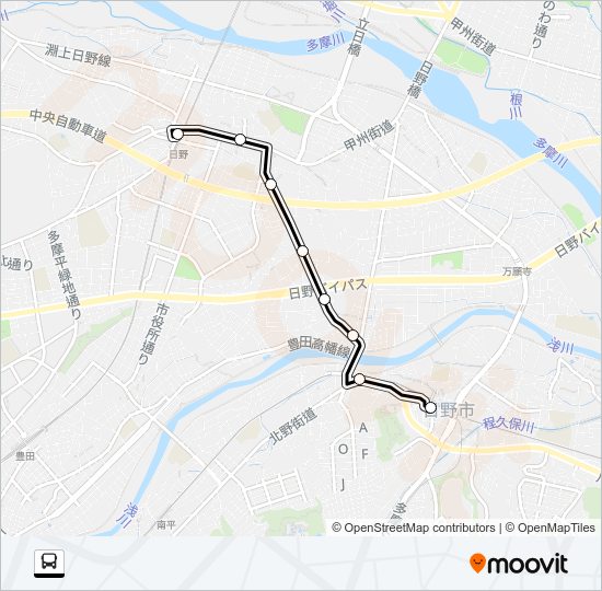 日０１ Bus Line Map