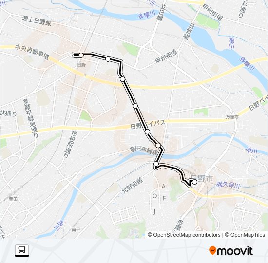 日０１ Bus Line Map