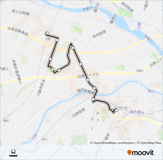日０２ Bus Line Map