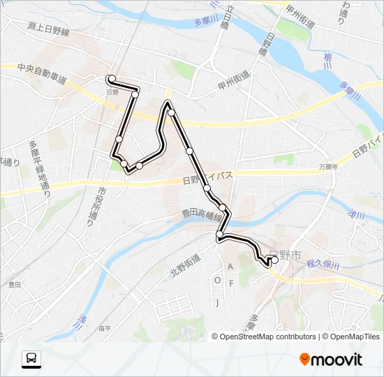 日０２ Bus Line Map