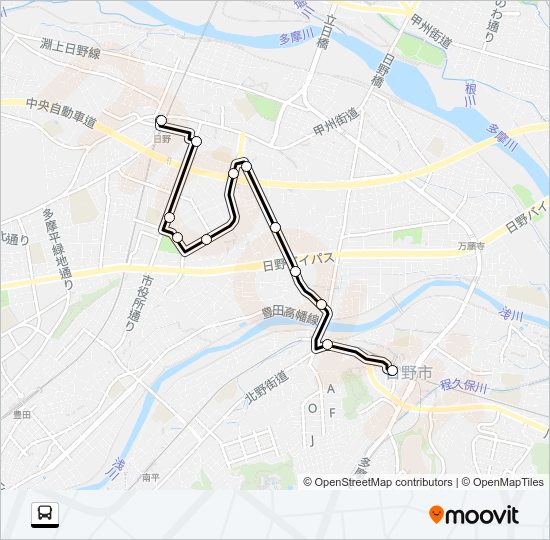 日０２ Bus Line Map
