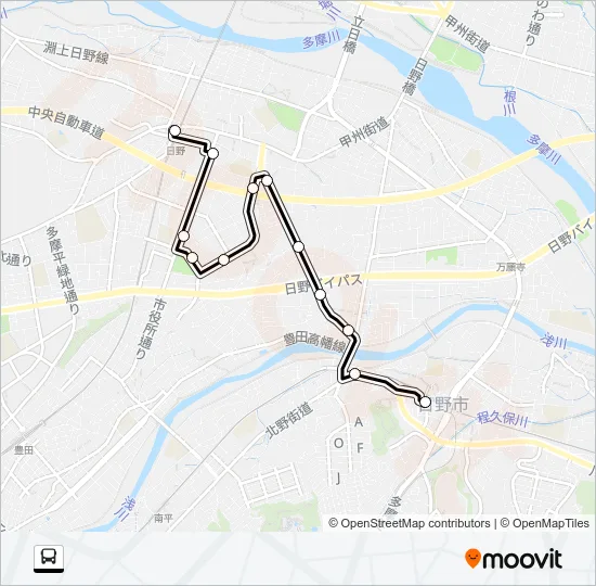 日０２ Bus Line Map