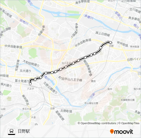 日５０ バスの路線図