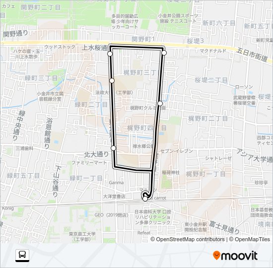 東０１ Bus Line Map