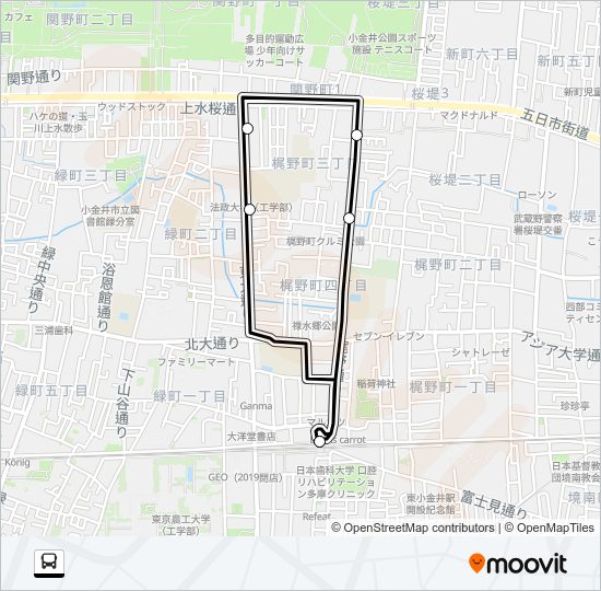 東０１ Bus Line Map