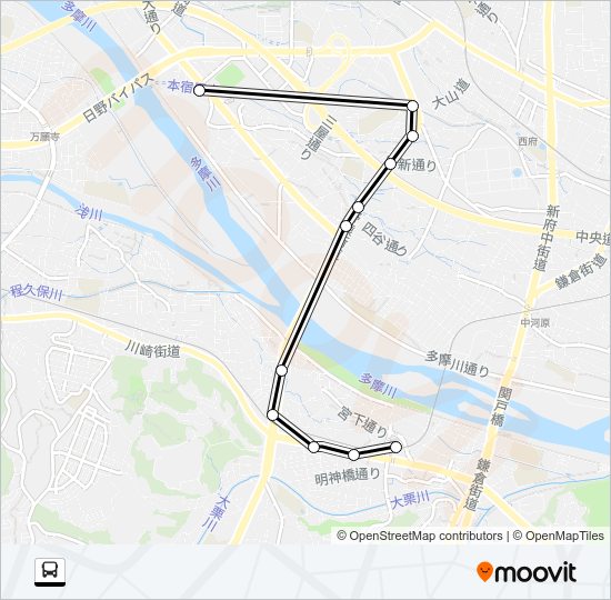桜１８ Bus Line Map
