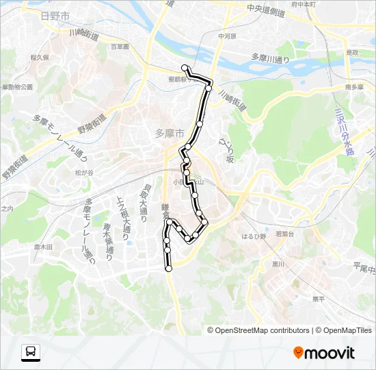 桜２５ バスの路線図