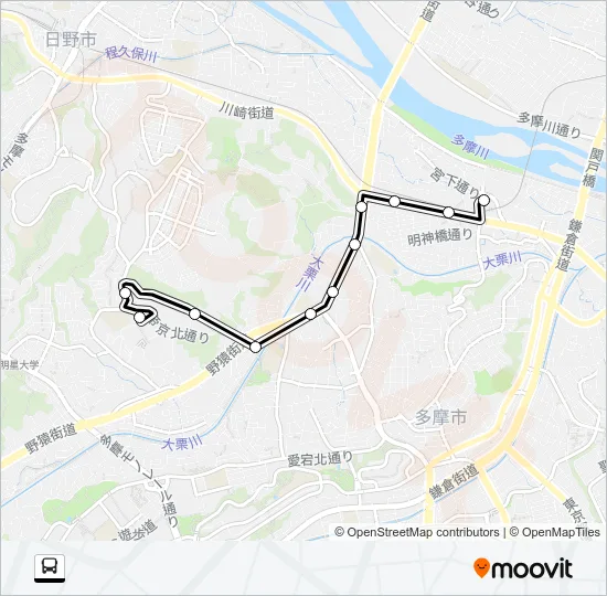 桜８７ Bus Line Map