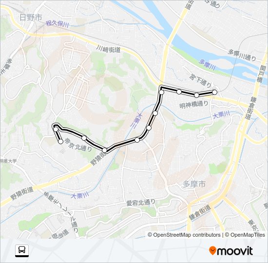 桜８７ Bus Line Map