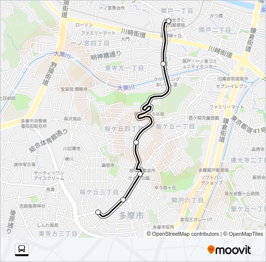 桜９１ Bus Line Map