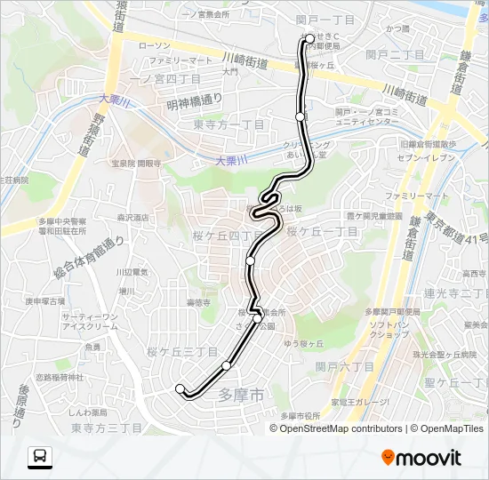 桜９１ Bus Line Map