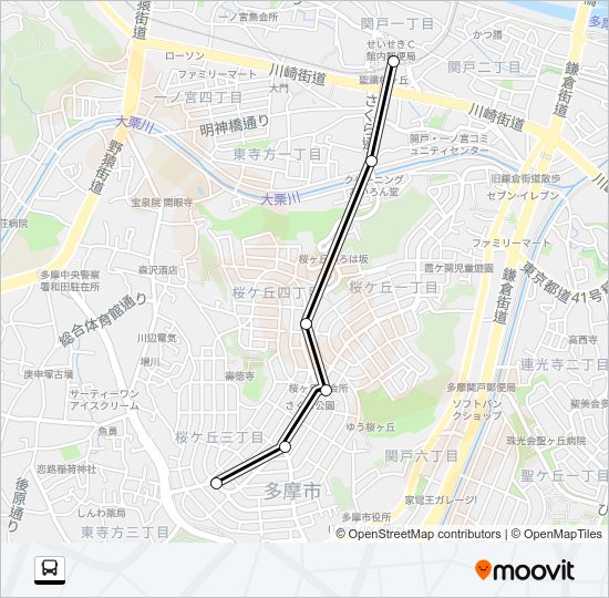 桜９１ Bus Line Map