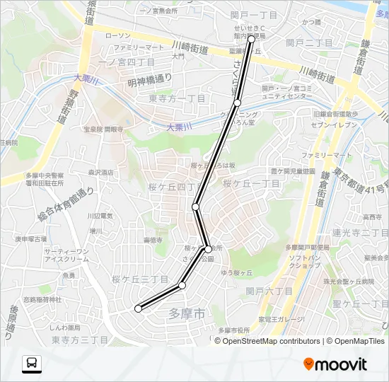 桜９１ Bus Line Map