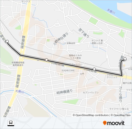 桜９９ Bus Line Map