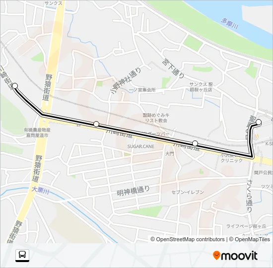 桜９９ バスの路線図
